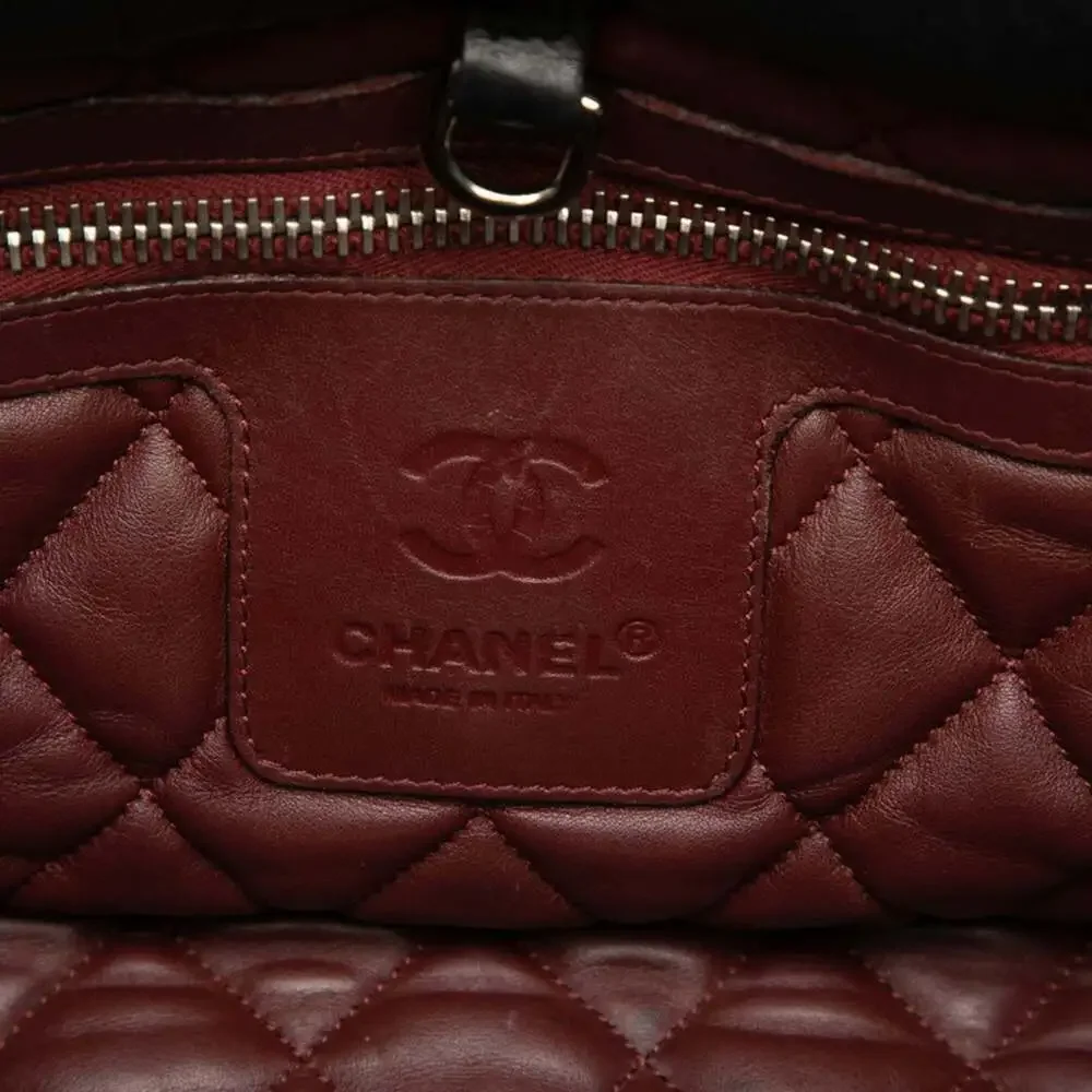 CHANEL Black Leather Tote Bag